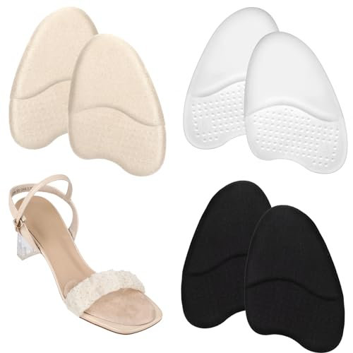 3 Stk Premium Ballenpolster Vorfuß High Heels Einlage Vorfußpolster Ballenschutz Fuß Fußballenpolster für Sandalen High-Heels Geleinlagen Vorderfußpolster Anti-Rutsch