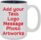 Fauntin Gifts Personalised Mug with Photo Text Printed Collage Design Customised Gift Large 15oz Cup for Mothers Fathers Day Xmas Coffee Cup Custom Company Logo Business (Blue Inside Only)