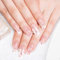 HUTRADE Lot de 24 faux ongles à presser - Longueur moyenne - Strass - Rose - Carrés - Paillettes 3D - Papillon - Facile à appliquer - Idéal pour les cadeaux