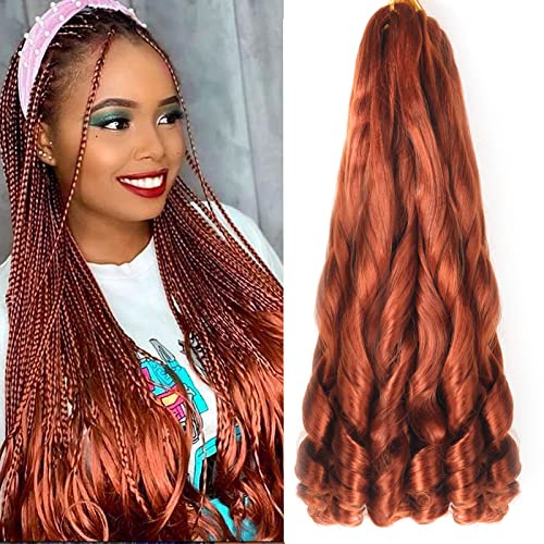 8 Packs Curly Wavy Braiding Hair Pre Stretched Crochet Hair with Curly Ends for Black Women (22, 350#)