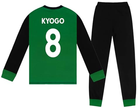 Celtic FC Boys Kyogo 8 Pyjamas Long Sublimation Green 7-8 Years