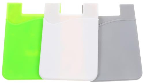Artibetter 3pezzi Smartphone Back Pouches Adesivi Per Carte Portacarte Per Telefono Custodie Per Carte Id e Metropolitane Colori Misti