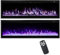 INMOZATA 152cm/60 Inch Electric Fire Wall Mounted/Recessed/Freestanding Electric Fireplace with Remote Control, 12 Colors Flame Effect Media Wall Fireplace, Crystal & Log Set, 900W&1800W(60/152cm)