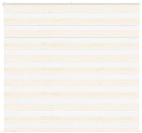 vidaXL Doppelrollo Marmorbeige 165x100cm Stoffbreite 160,9 cm Polyester, Zebra-Rollo, Doppelrollo, Zebra-Jalousie für Fenster, Doppelrollo, Zebra-Rollo