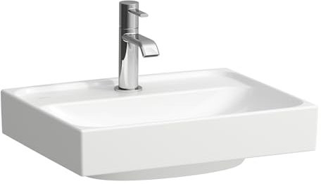Laufen Meda Handwaschbecken, unterbaufähig, 450x350mm, 1 Hahnloch, ohne Überlauf, H815111, Farbe: Weiß