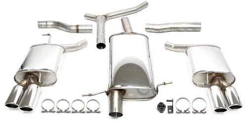 TA Technix Duplex Sportauspuffanlage aus Edelstahl mit Endrohr 2x80mm rund gebörtelt, Art.-Nr. 02AU017-8D