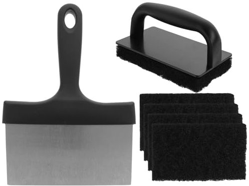 OFFSCH Grillreiniger Set Mit Bbq-schaber Praktischer Schwammbürste Und Ölreinigungsbürste Für Grillrost Und Smoker-reinigungswerkzeug