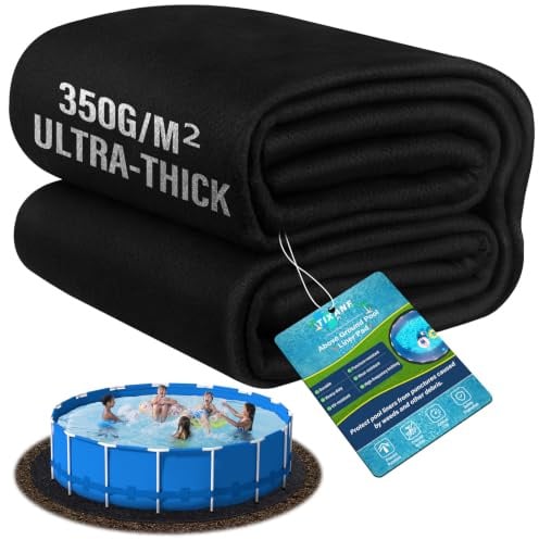 TIXANF 4,5 m große Poolfolie, nahtlos, oberirdische Poolfolie, vorgeschnittene, robuste, runde Poolfolie, langlebiges Geotextil-Material, Pannenschutz, verlängert die Lebensdauer der Auskleidung