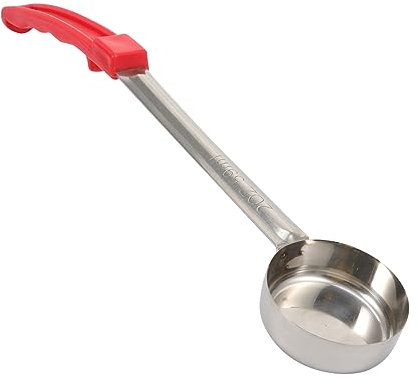 PEPLAYTAL Löffel spoons supoon kunststoffgriff hochstihl kochgeschirr küchenmaschiene handhaben Servierschaufel groß Messung Saucenkelle Portion Controller Portionskontrollpfannen Metall rot