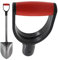 Manico di ricambio per da giardino, manico a D, per picche da neve, rastrello ergonomico per risparmiare lavoro, per attrezzi da giardinaggio, utensili manuali, forchetta da