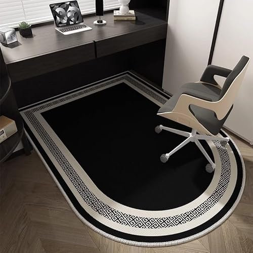 Tappetini per sedia da ufficio, per pavimenti in legno duro, antiscivolo, moderno, astratto, multiuso, a pelo basso, protettivo, per sedia da computer, per piastrelle e laminato, (DS-74887, 60 x 120