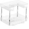 Lazy Susan - Bandeja giratoria para tocadiscos, organizador giratorio de 1/2 niveles de altura ajustable para armario de especias, para baño, cocina, encimera (2 niveles)