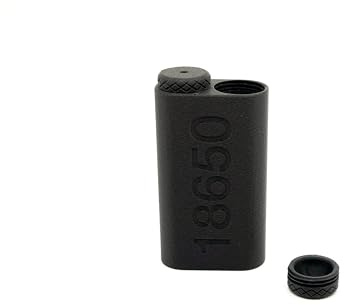 Contenitore Protettivo Doppio per Batterie 18650 – Custodia Rigida con Tappi a Vite, Resistente e Compatta – Batterie Non Incluse (2)