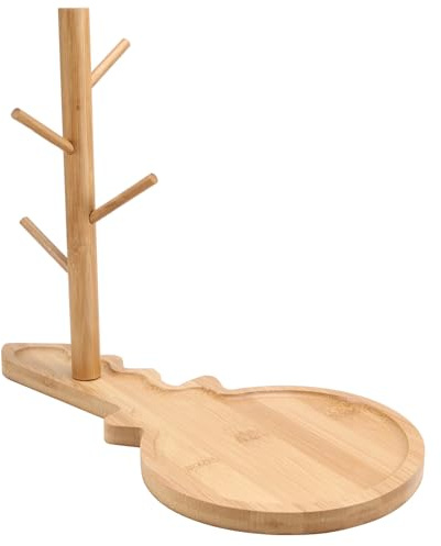 Bosiyrggrl Bamboo Key Holder, Decorative Key Rack for Living Room, Hallway, Home Decor A