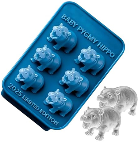 Eiswürfelformen | Küchenzubehör in Form eines Nilpferds mit 6 Mulden, Formen zum einfachen Herausnehmen, für Whisky, Tee, Kaffee, Heimgebrauch, Verwendung im Freien, Picknick, Party, Meetings
