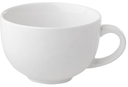 AMBITION Große Kaffeetasse 400 ml Salsa weißes Porzellan Jumbotasse Spülmaschine & Mikrowelle