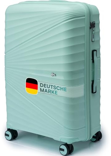 Xonic® Hartschalenkoffer Serie aus Polypropylen mit 360° Doppelrollen & TSA-Schloss – Reisekoffer in verschiedenen Größen & Farben (Mintgrün, XL (100L))