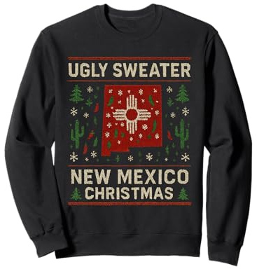 NM Chemise de Noël Moche drôle Cactus Rouge Vacances Sweatshirt