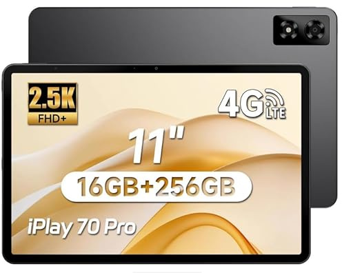 CHANDUELEC iPlay 70 Pro 10.95 Tablet 2.5K QHD Display Helio G99 Octa-Core 16GB + 256GB ROM Dual-SIM 4G LTE 7000mAh 18W Android 14 Pads
