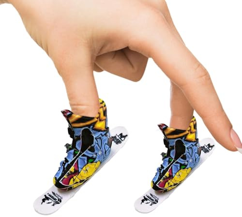 Mini Spielzeug-Skates - (Verschiedene Größen) Mini Finger-Skates | Griffbrett-Skates für und Mädchen | Flexibles und unterhaltsames Lernspielzeug | Sneaker-Zubehör für Party & Coll