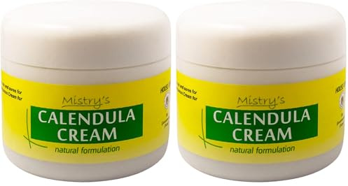 Mistry's Calendula Cream 50g - Calms & Hydrates, Muti-Purpose Skin Cream for Healing Cuts, Sores and Treating Rough Skin - Additive Free, Vegan, (Pack of 2)