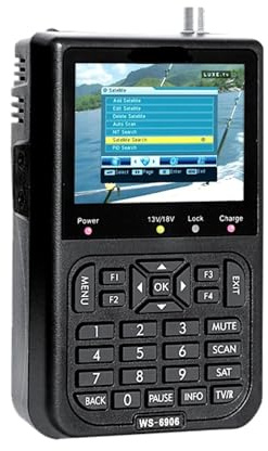 Satellite Finder, WS6906 Satellite Finder 3.5inch LCD Display Data Digital Satellite Signal Finder As a Standard Receiver to TV Set PK V8 Finder 2
