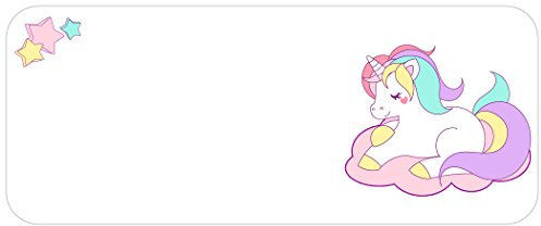 Geschenke mit Namen 1416 Etiketten Einhorn zum Selbstbeschriften für Marmelade, Diy Kosmetik, Geschenke, Pakete, Einmachgläser, 160 Stück, circa 56 x 23 mm, lila