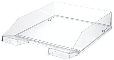 Han Klassik Briefablage A4/C4 stapelbar, stark, transparent rauchtopas farbig - 6er Pack, 12er Pack | glasklar, 12 Stück