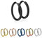 Treuheld® | Runde Creolen/Ohrringe aus medizinischem Edelstahl | 12mm | Schwarz | Schmale Klappcreolen für Damen und Herren | Set/Paar
