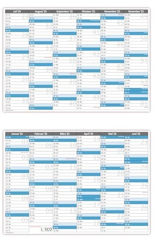 Tafelkalender DIN A5 2025 (5 Stück) Format (148 x 210 mm) 300g BD Papier sehr gut beschreibbar