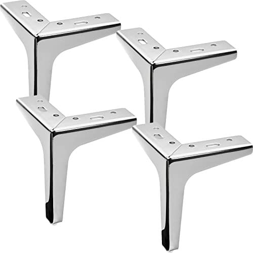 SOTECH 4er Set Möbelfüße Victor-NANNARP Höhe 150 mm Chrom poliert Sockelfüße Möbelbein Schrankfüße Sofafüße