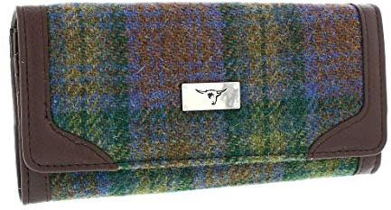 Glen Appin Harris Tweed Ladies Bute Fold-Over Purse LB2000 (Colour 94 Skye Tartan)
