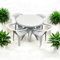 WHITE Patio Garden Furniture, Patio Table and Chairs, Outdoor Garden Dining Table and Chairs Set