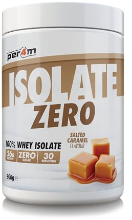 Per4m Isolate Zero, hochreines Proteinisolat, maximaler Proteingehalt bei minimalem Fett & Zucker, laktosereduziert & gut verträglich, für innere Balance täglich – Gesalzenes Karamell – 900g