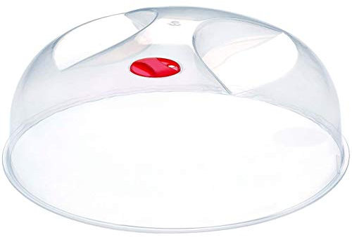 Space Home - Cloches Alimentaires - Couvercle pour Micro-Ondes avec Valve - Cloche pour le Micro Onde Universelle/Couvercle Alimentaire, Prévention Eclaboussures, Odeur, Cuisson Uniforme - 28 cm