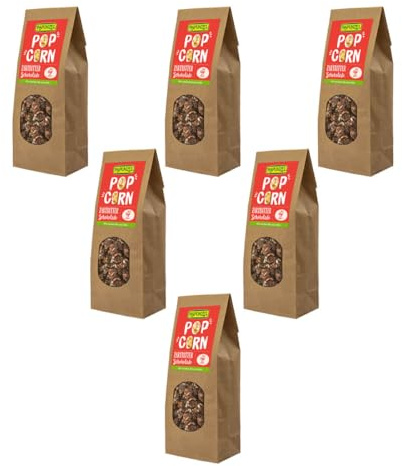 Rapunzel - Popcorn mit Zartbitterschokolade - 100 g - 6er Pack