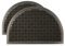 Nicola Spring Heavy Duty Door Mats - 60 x 40cm - Black - Pack of 2 - Decorative Indoor Front Door Floor Mat Entry Dirt Trapper Rug Outdoor Boot Scraper Non Slip Backing Doormat