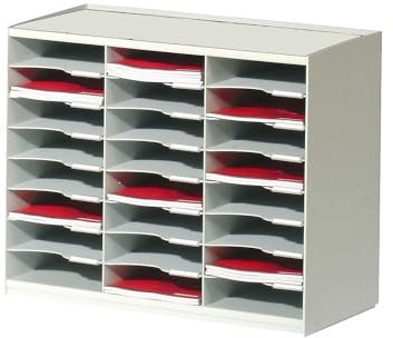 kaiserkraft | Sortierstation | aus Polystyrol | 24 Fächer | weiß