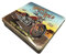 stylebox Rechteckige Blechdose mit Aufschrift Born to be wild im Retro-Look Keksdose Deko Box Dose, ca. 23 x 21.5 x 4 cm Volumen: 1,9 L
