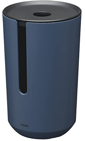 Tiger Tess, Porte-Rouleaux Papier Toilette de réserve avec Couvercle autoportante, Bleu/Noir, 143x143x233mm