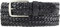 BELTINGER Flecht-Gürtel aus Vollrindleder 3,5 cm | Flecht-Ledergürtel für Damen Herren 35mm | Geflochtener Gürtel mit silberner Schließe | Schwarz 85cm