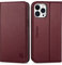 SHIELDON Hülle für iPhone 13 Pro Max, Praktische Handyhülle [3 Kartenfächer] [Echtes Rindsleder] [Standfunktion] RFID-Sperre TPU Stoßfeste Klapphülle Etui Tasche Kompatibel mit iPhone 13 Pro Max 6,7