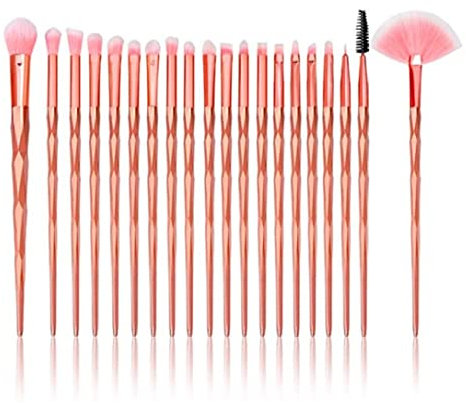 20pcs Makeup Brush Set, Premium Synthetic Kabuki Brushes Set for Foundation, Shading, Eyebrow, Face Blender, Makeup Brush Kit (ROSE GOLD)