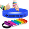 Temeite Kautschukarmband, 100% umweltfreundliches Silikonmaterial, Modisch und Design, Geeignet für alle Altersgruppen, Regenbogen-Silikonarmband, Personalisiertes Armband (Farbe: Blau)