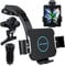 Qoosea 15W Qi Chargeur Induction Voiture, Double Bobine Chargeur sans Fil Voiture Rapide Automatic Clamping Support Téléphone Voiture pour Samsung Galaxy Z Fold 6/Z Fold 5/4/3/2 Oppo Find N2