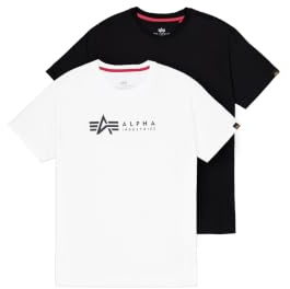 Alpha Industries Herren Alpha Industries Alpha Label T 2 Pack T-Shirt für Herren T-Shirt (2er Pack)