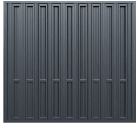 TODOME Panneau de clôture lammelle métallique, modèle 72 noir (200 x 180)
