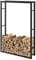 [en.casa] Kaminholzregal Täby Brennholzregal innen außen Metall 100 x 25 x 150 cm Holzunterstand Stapelhilfe für Feuerholz Holzlager Kaminholzständer Schwarz