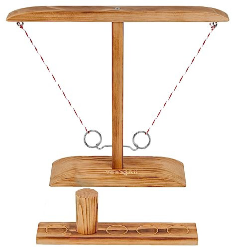 Yes4All Ring Toss Game Hooks Game/Handheld Hooks Ring Toss Board Games for Game Room, Camping, Party/Indoor & Outdoor Game for Adults