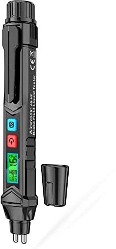 Aicevoos NF Tester Liquido Freni, Tester del Liquido con Display LCD, dell'olio Penna di Prova, Tester Fluido Freni con allarme acustico e visivo, Liquido Freni Tester per DOT3 DOT4 DOT5